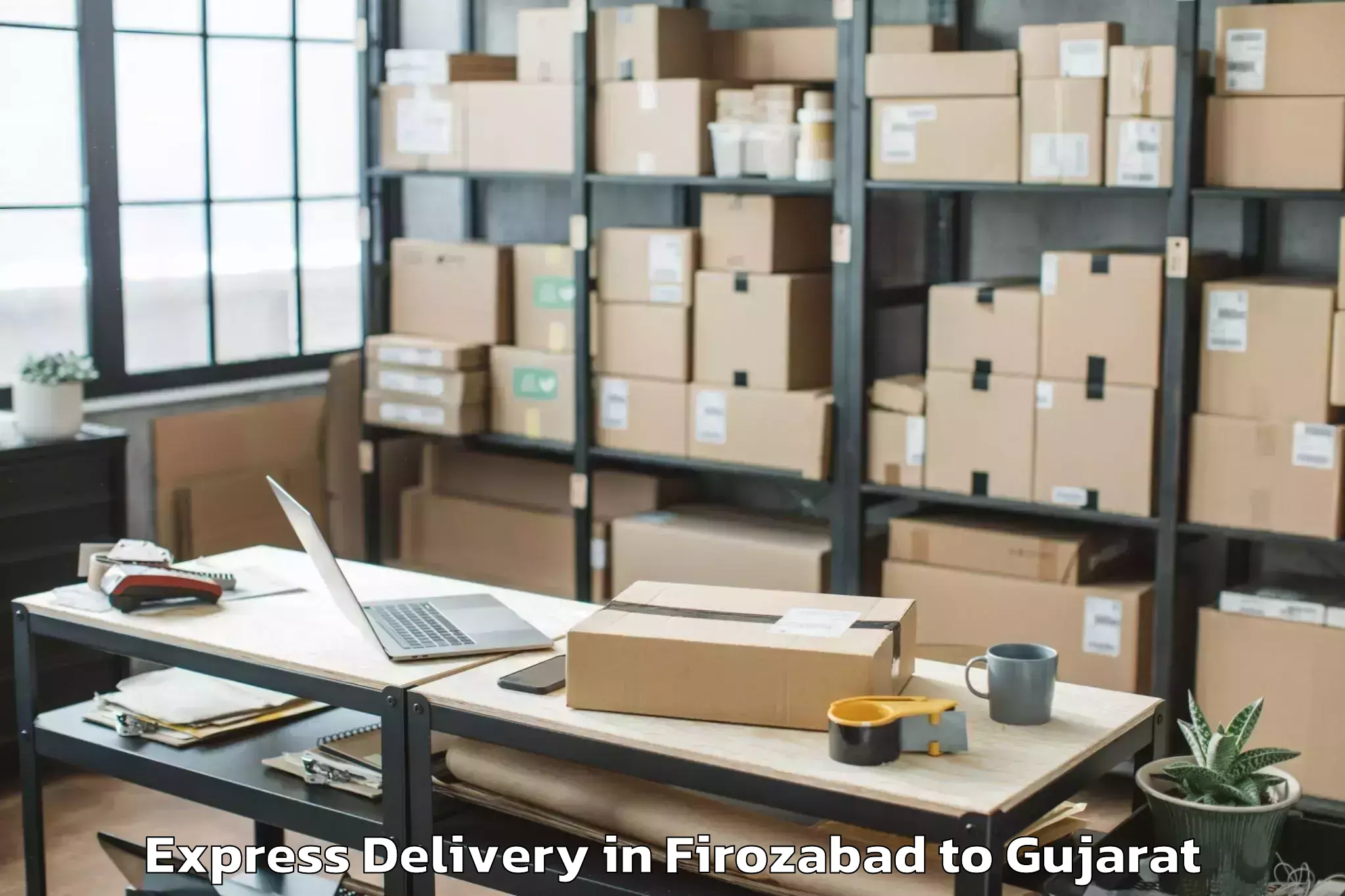 Leading Firozabad to Bhayavadar Express Delivery Provider